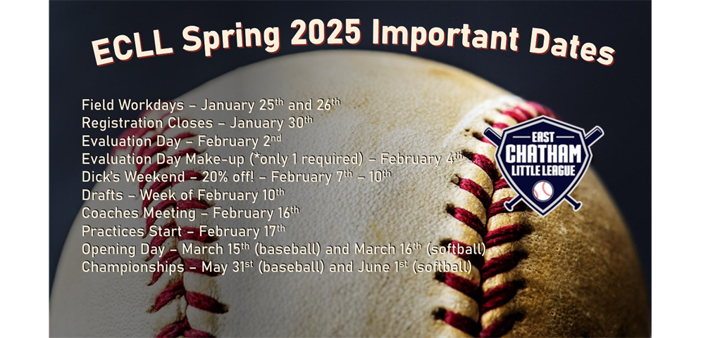 Spring 2025 Important Dates!